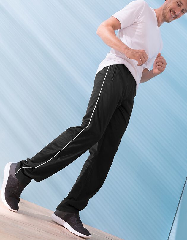 Pantalon sport microfibre intérieur gratté (noir)