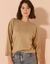 Pull col bateau manches 3/4 (beige)
