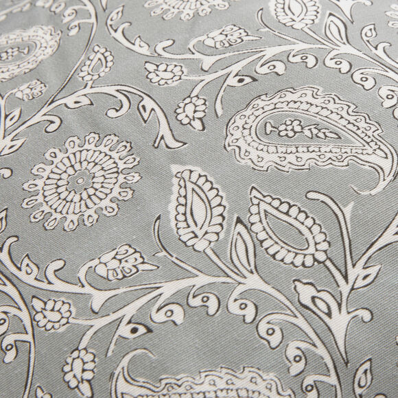 Housse de coussin imprim&eacute; indien - lot de 2 (gris)