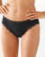 Culotte coton et dentelle stretch forme midi taille haute - lot de 3 (noir)