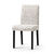 Bi-rekbare hoes in microvezel, effen faux-uni effect, voor stoel (beige)