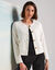 Jasje met knoopsluiting, tweed (ecru)