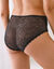 Maxislip met hoge taille in microvezel en rekbare kant Isili - set van 2 (zwart)
