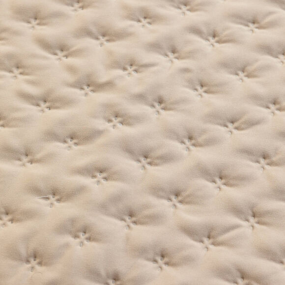 Protège-salon antiglisse microfibre matelassé (mastic)