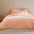 Linge de lit uni coton  (melon)