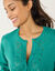 Gilet boutonné, maille ajourée (vert menthe)