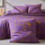Linge de lit Geoffroy en coton &agrave; motifs graphiques (figue)