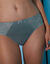 Culotte maille satin&eacute;e et dentelle Avila - lot de 2 (ardoise + lagon)