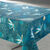 Nappe Vahinée polyester imprimé feuillage (bleu)