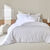 Linge de lit uni flanelle (blanc)