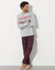 Pyjamabroek met ruitjesprint (marine / rood)