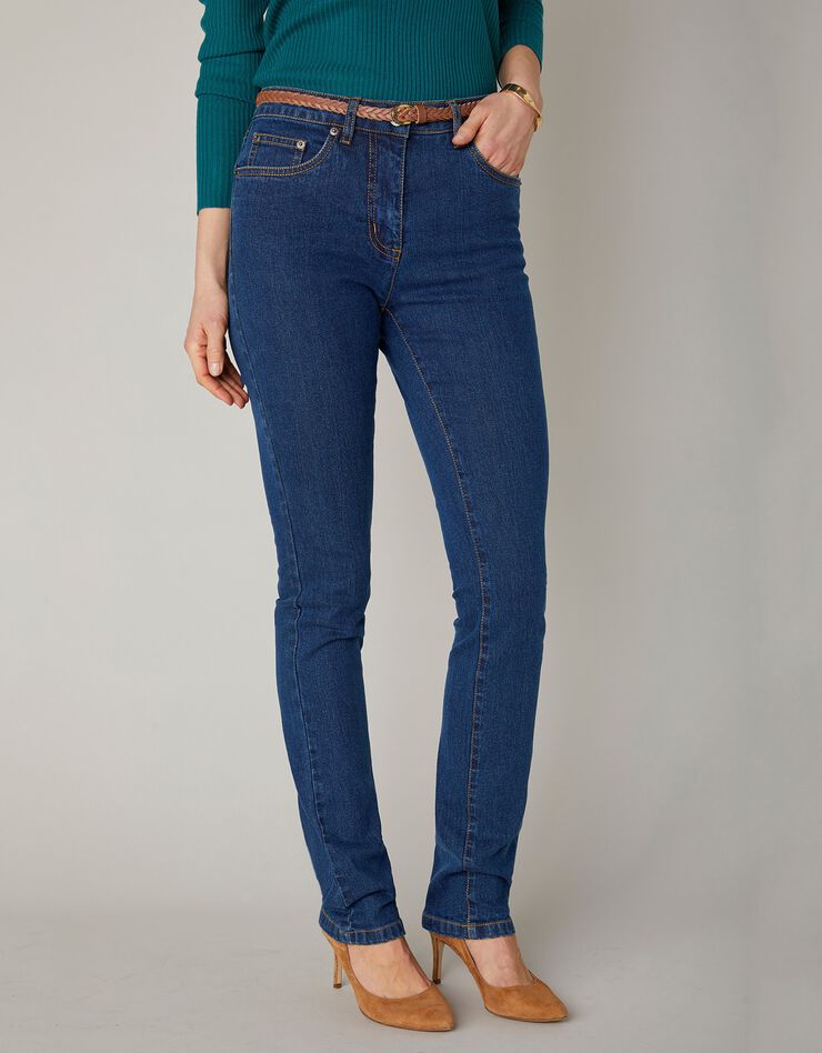 Stretchjeans in recht model - kleine lengte, dark blue Stretchjeans in recht model - kleine lengte, dark blue, hi-res image number 3