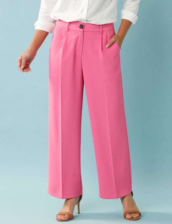 Pantalon large fluide Sp&eacute;cial Petites (rose)