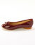 Platte ballerina's van lak met strik (bordeaux)