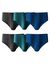 Slip ferm&eacute; taille haute imprim&eacute; - lot de 6  (gris + bleu + vert)