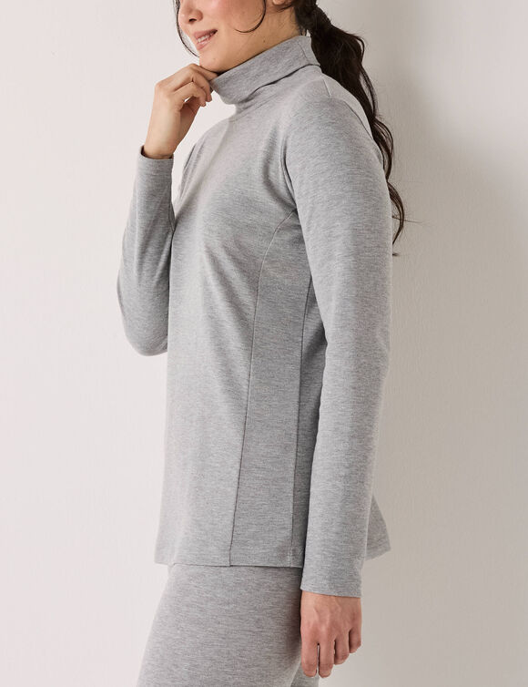 Sous pull thermique - col roul&eacute; (gris chin&eacute;)