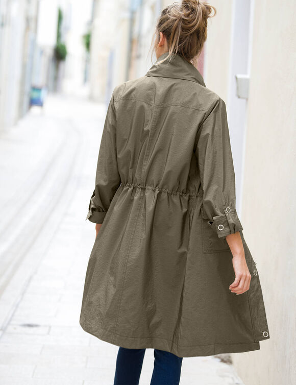Parka à capuche déperlante (kaki)