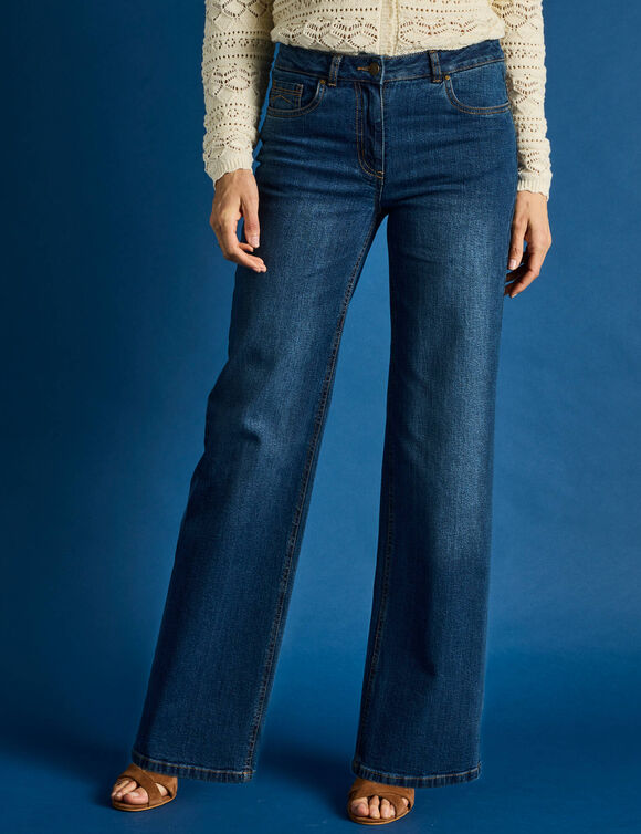 Jean coupe large stretch, grande stature (stone)