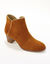 Leren boots met goudkleurig biesje (karamel)