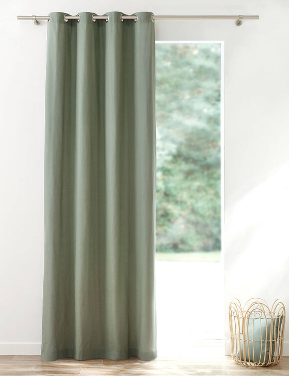 Verduisterend gordijn met bies (eucalyptus)