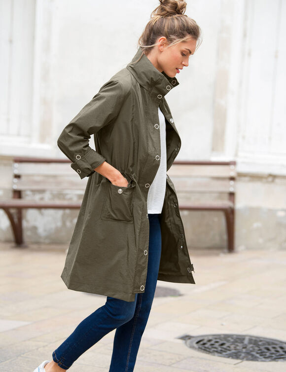 Parka à capuche déperlante (kaki)