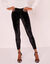 Legging in velourstricot (zwart)