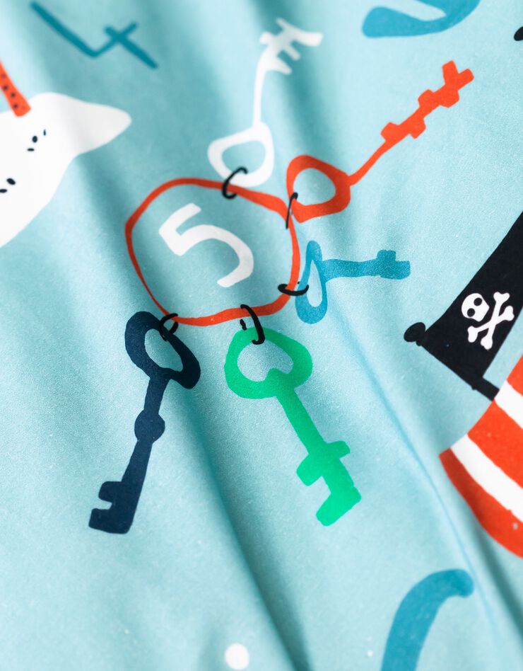 Linge de lit enfant Pirates en coton, bleu Linge de lit enfant Pirates en coton, bleu, hi-res image number 4