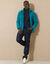 Blouson in microfleecetricot met rits (eendenblauw)