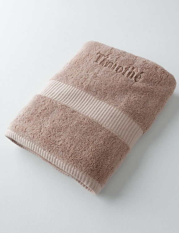 Collection serviettes de bain 640 g/m2 personnalisables confort extra moelleux (noisette)