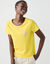 T-shirt col rond, uni coeur dor&eacute; (jaune)