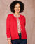 Cardigan met knoopsluiting en zakken, fantasietricot (rood) Cardigan met knoopsluiting en zakken, fantasietricot (rood)