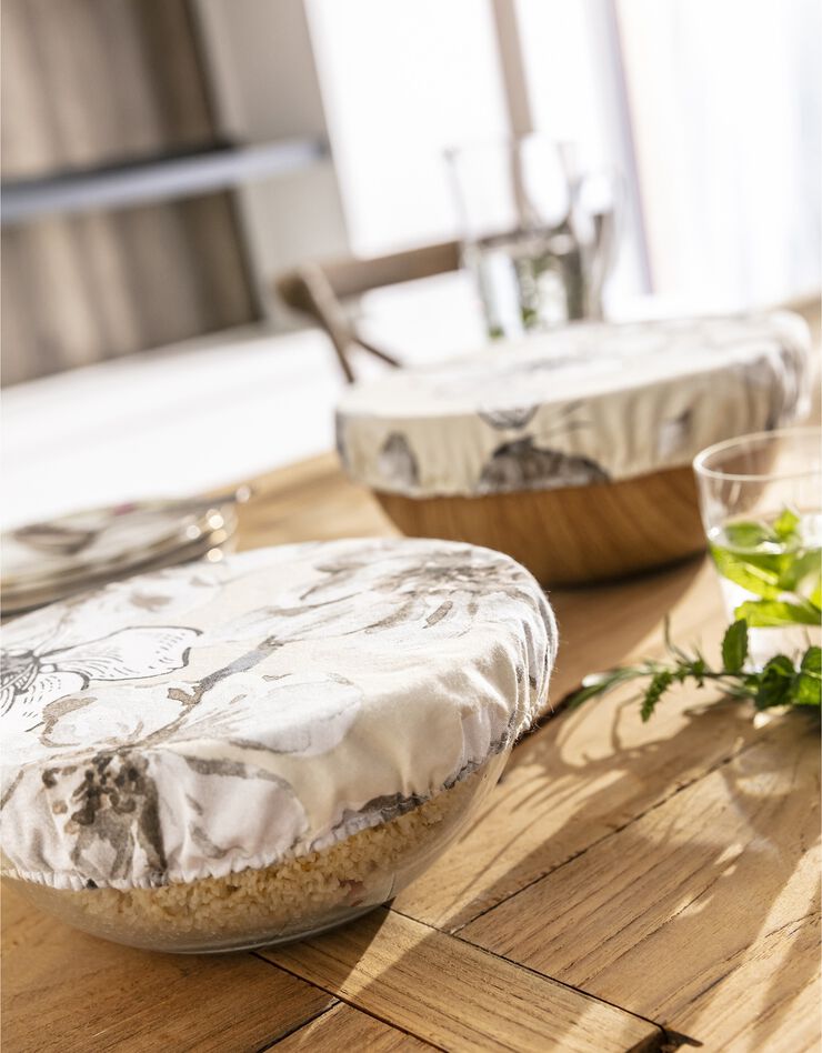 Charlotte alimentaire de conservation élastiquée, lot de 2 - collection upcycling (beige)