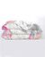 Couette coton imprimé Fleurs 200 g/m² (rouge / gris)
