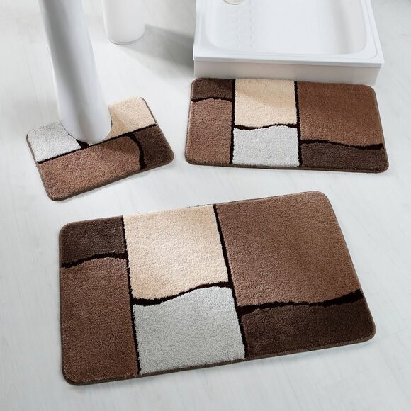 Patchwork badmatje (beige)