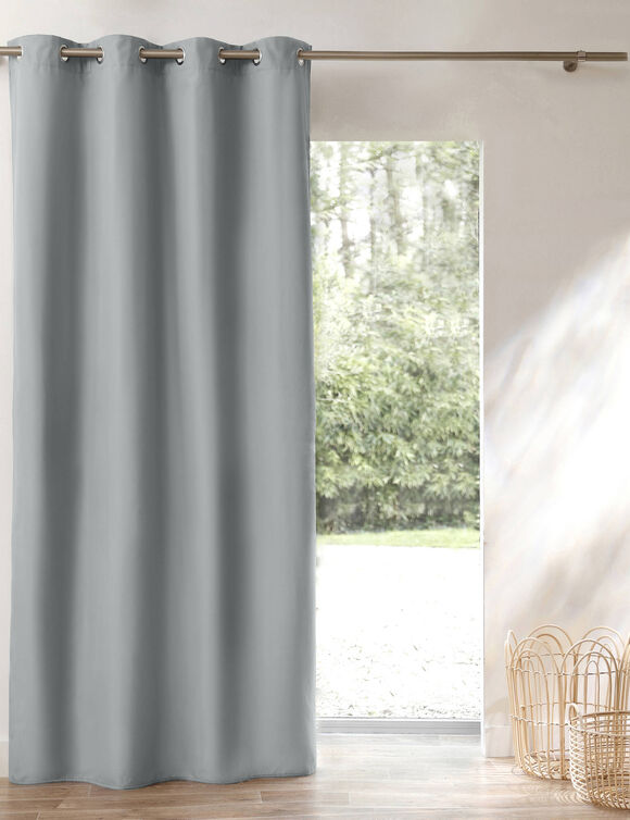 Dubbelzijdig isolerend en verduisterend gordijn (parelgrijs)