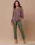 Nauwsluitende 7/8-broek, gecoat aspect (kaki)
