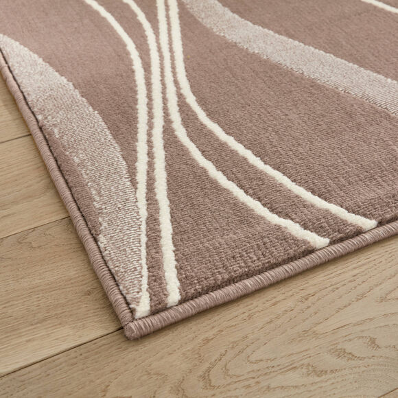 Tapijt met golfmotief (taupe)
