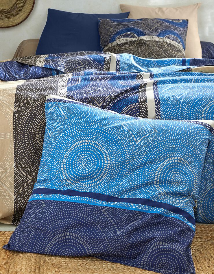 Linge de lit Youssou coton (bleu)
