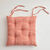 Vierkante stoelkussens met geruit patroon - set van 2 (terracotta)