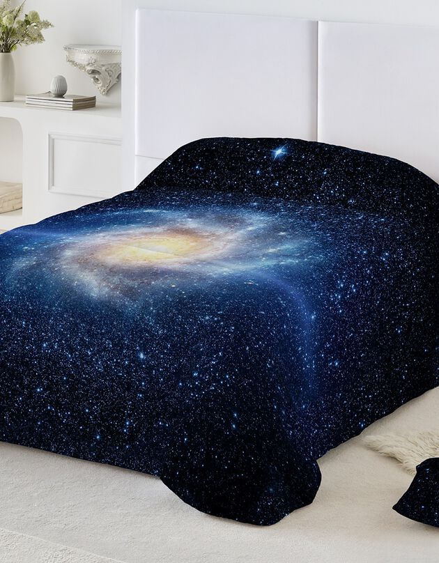 Couette microfibre imprimée Galaxie 200 g/m² (bleu)