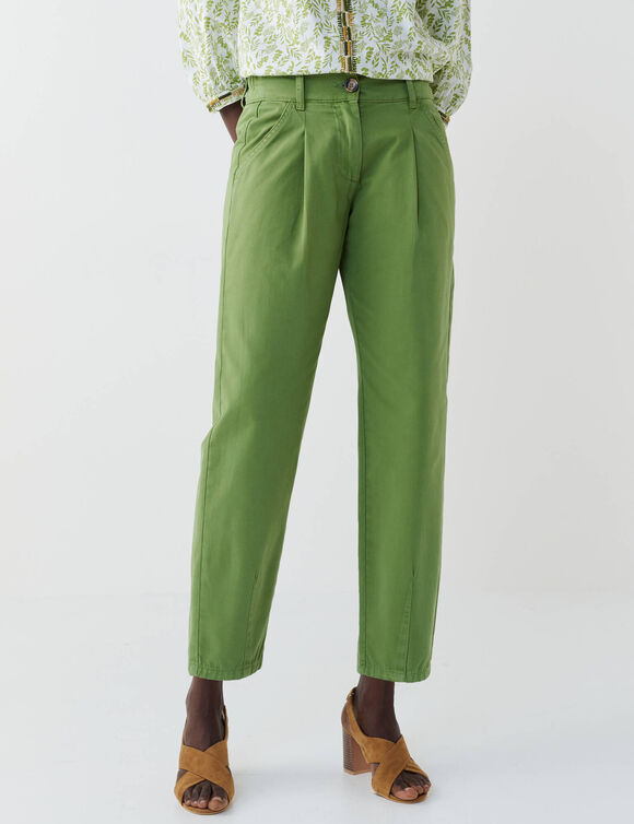 Broek met nepen (mosgroen)