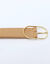 Ceinture boucle coloris dor&eacute;, cro&ucirc;te de cuir (zandkleur)