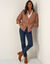 Gilet loose boutonné, manches 7/8ème (chiné taupe)