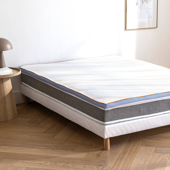 Topdekmatras in schuim van hoge kwaliteit, latexeffect (wit)