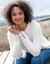 Trui met ronde hals, fantasiebreisel met pool (ecru)