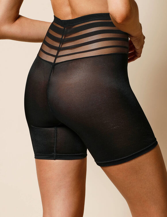 Panty maille et tulle sculptants - maintien intense (noir)
