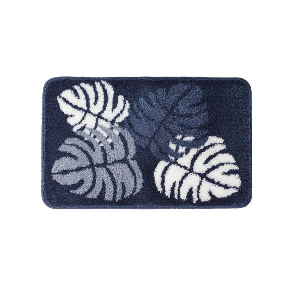 Tapis de bain motif jungle (bleu)