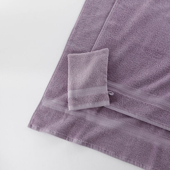 Collectie effen handdoeken 420 g/m2 met zacht comfort (lavendel)