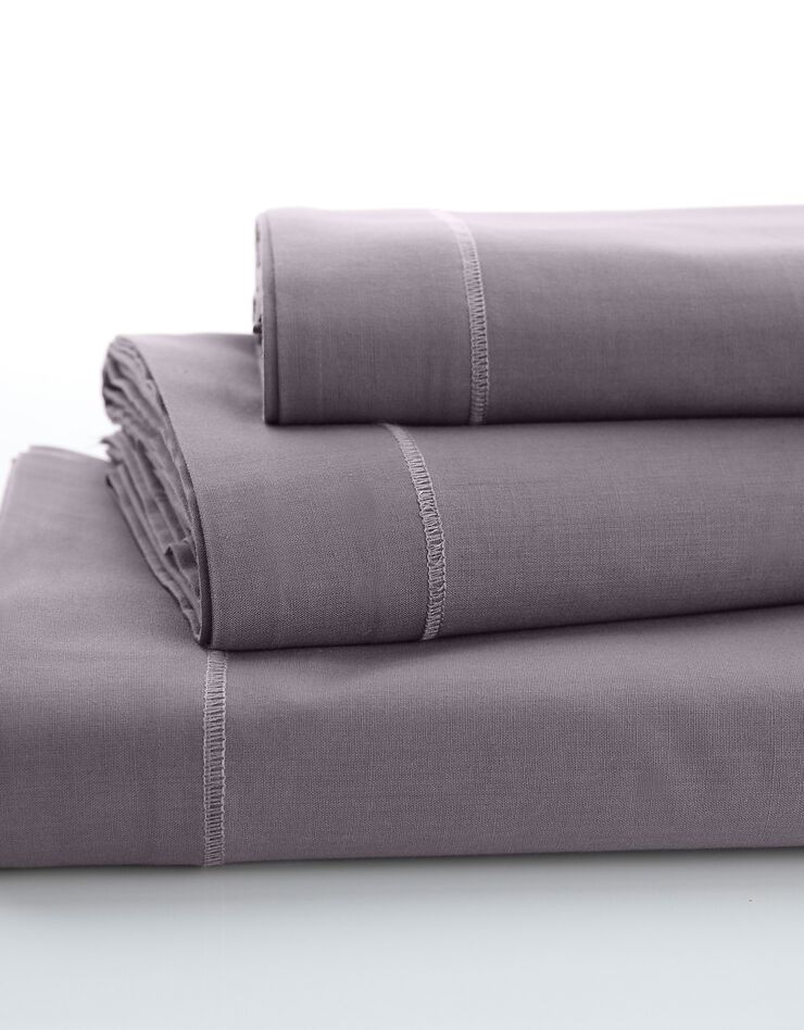 Linge de lit uni coton (anthracite)