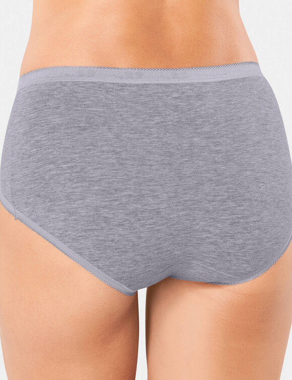 Culotte midi Basic+, lot de 3 achet&eacute;es +  GRATUITE (1) (gris chin&eacute;)